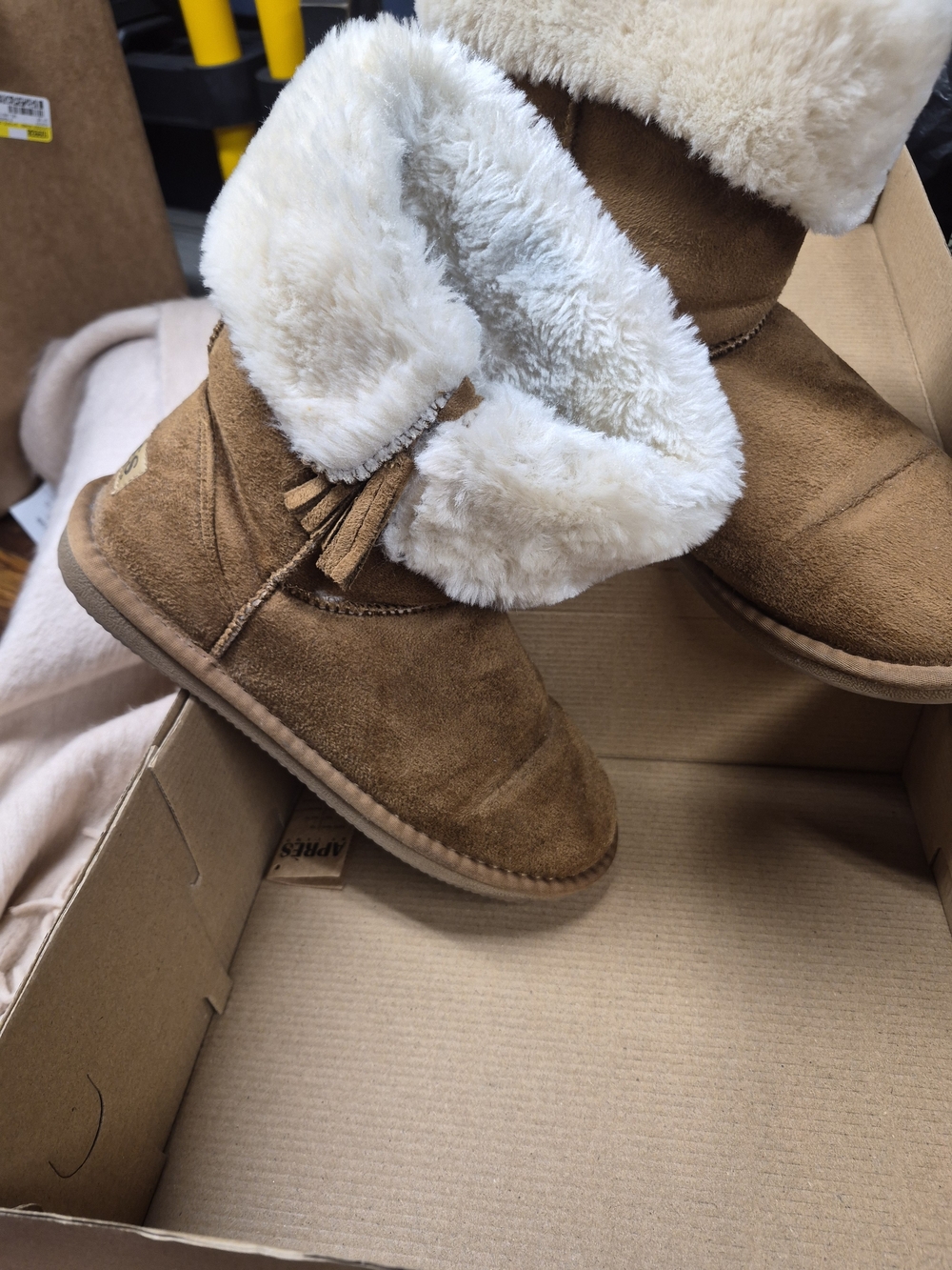 Cozy Faux-Shearling Suede Winter Boots - Brown